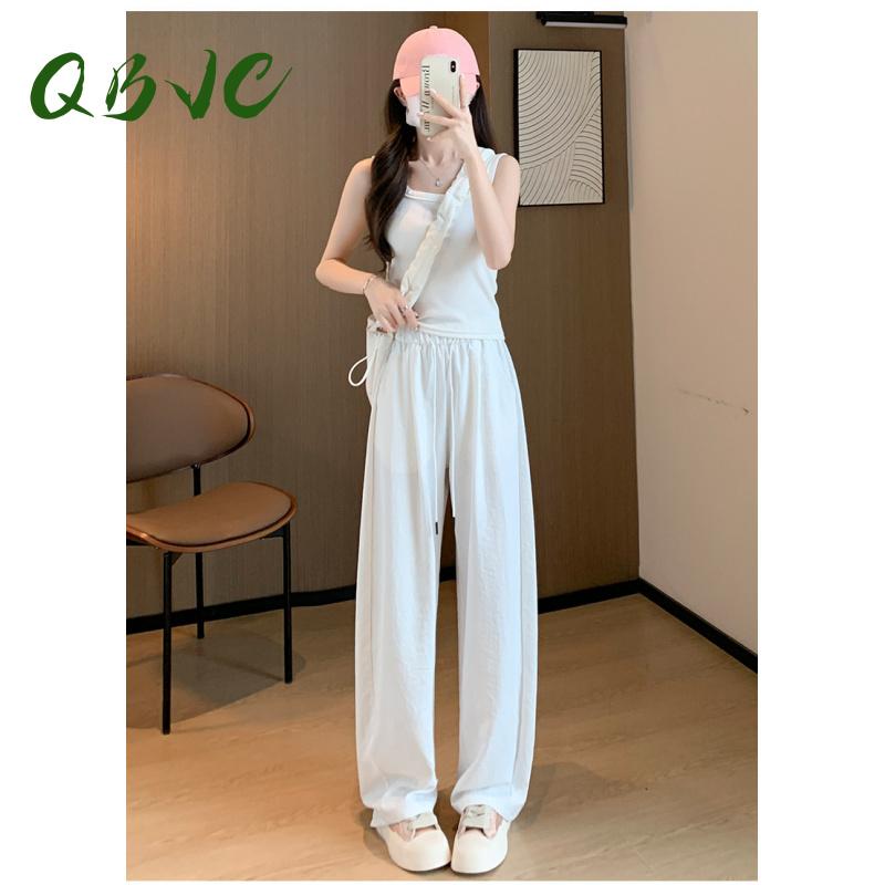 Quần Ống Rộng, Dành Cho Nữ, Cạp Cao, Màu Trơn Quần Ống Đứng, Dáng Rộng Vừa Vặn, Thích Hợp Đi Làm Và Mặc Thường Ngày QBVC 4