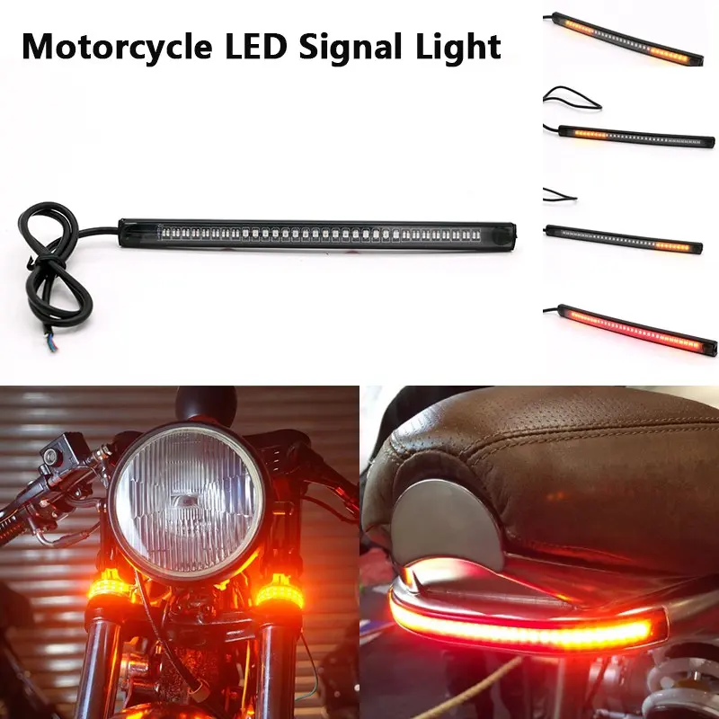 Đèn hậu LED xe máy, 12V, Dải tín hiệu rẽ, Linh hoạt, Đèn tín hiệu xe máy, Đèn