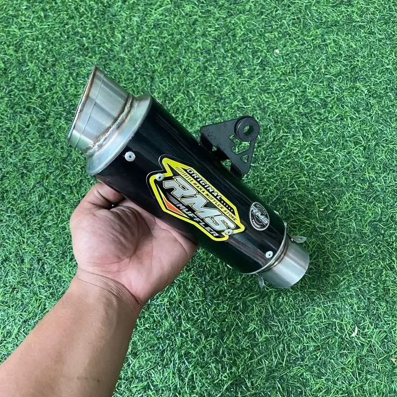 slincer knalpot RMS Muffler Original pro black inlet 50 sarangan full shorty 1