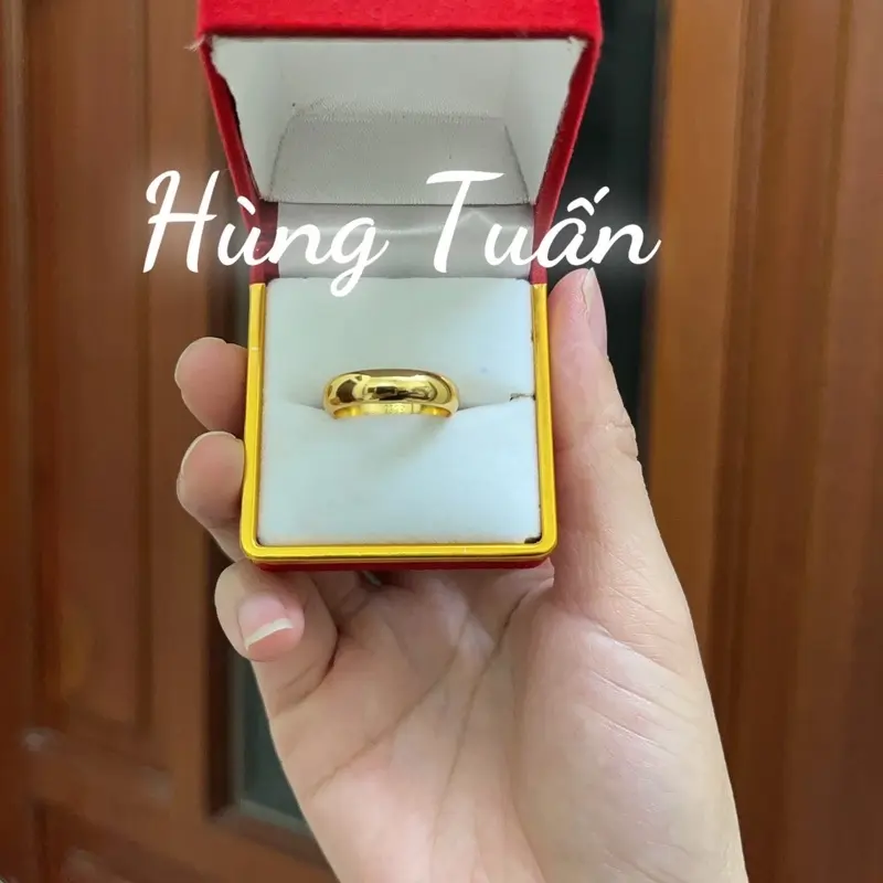 Nhẫn tròn trơn có loại 1 chỉ 3 chỉ hàng có dấu 9999