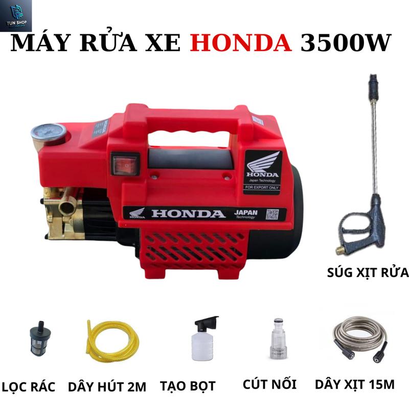 Máy rửa xe cao áp HONDA 3500w loại không chỉnh áp, lõi đồng bảo hành 24 tháng may ru axe cao ap