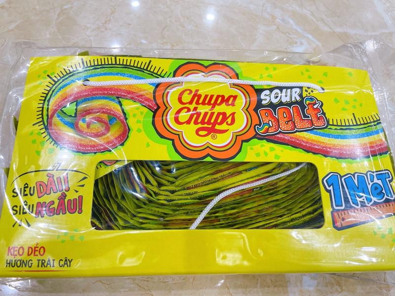 Hot 1 cái KẸO DẺO CHUPA CHUPS HƯƠNG TRÁI CÂY 1 MÉT chỉ 13k 1cái Chua Ăn Vặt