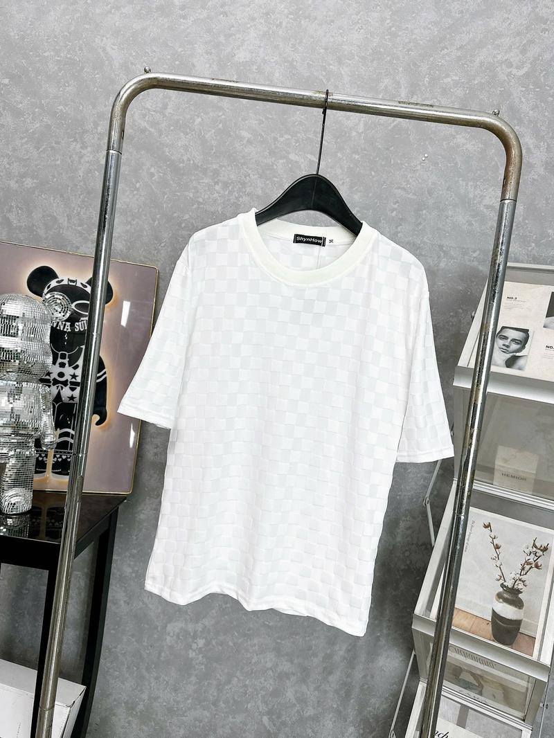 Product Introduction of Áo thun nam cổ tròn vải caro đen trắng AT2599 chất cotton mặc mát và thấm hút tốt 13