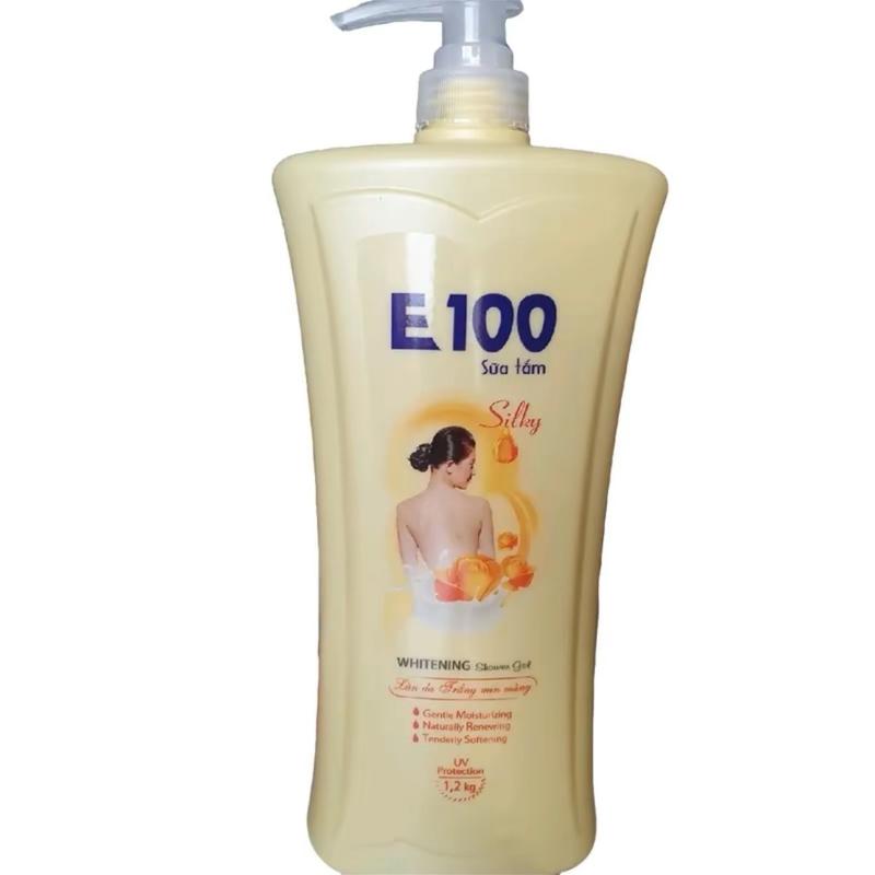  Sữa tắm E100 trắng da 1200ml màu vàng chính hãng - Dưỡng ẩm nhẹ nhàng tái tạo tự nhiên- Dưỡng Body Dưỡng Da Body Làm Đẹp Da prettiest bath 