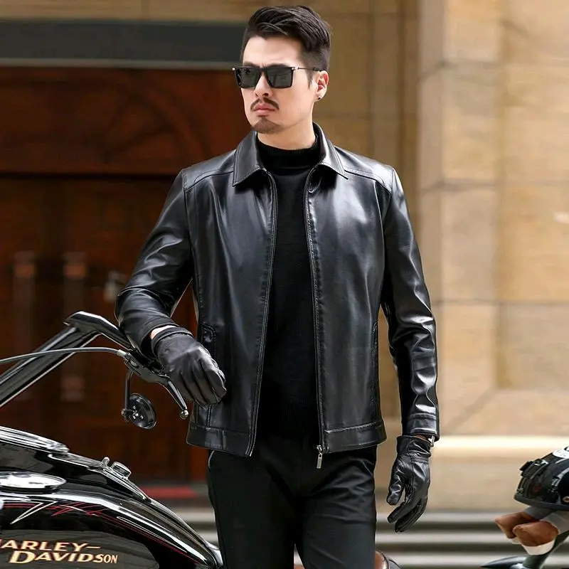 Jaket Kulit Safari Sintetis Semi Kulit pria Asli Garut  Leather Jacket Men's 3