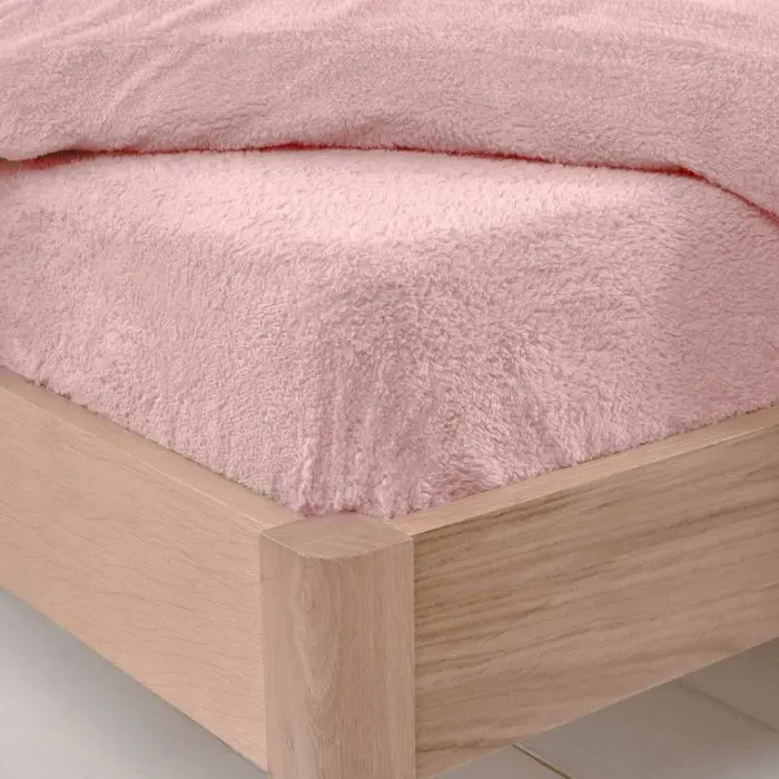 Brentfords Teddy Fleece Fitted Sheet - Blush Pink 0