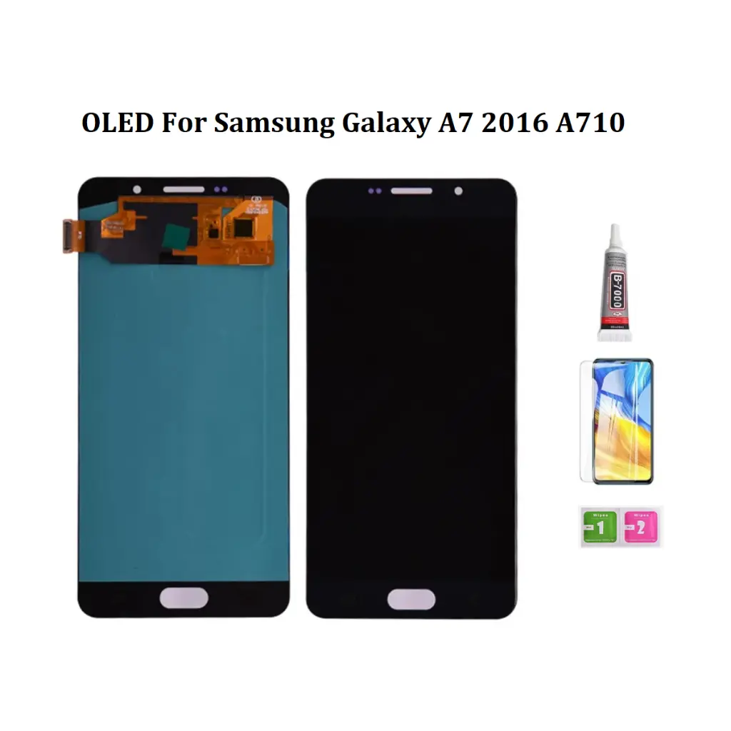 หน้าจอโทรศัพท์ OLED, สำหรับ Samsung Galaxy A7 2016 A710 A710F, จอ LCD, พร้อมชุดประกอบหน้าจอสัมผัส