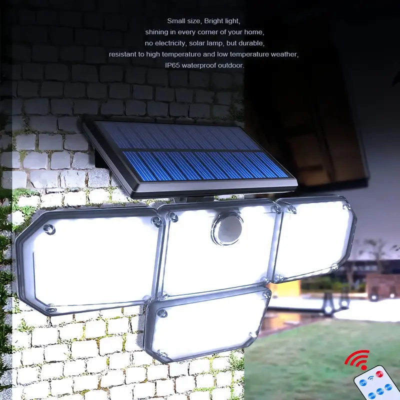 Solar Powered Outdoor Lights, Waterproof Wall Mounted LED Light, Exterior Wall Lamp for Garden Patio Yard Garage Decoration 3