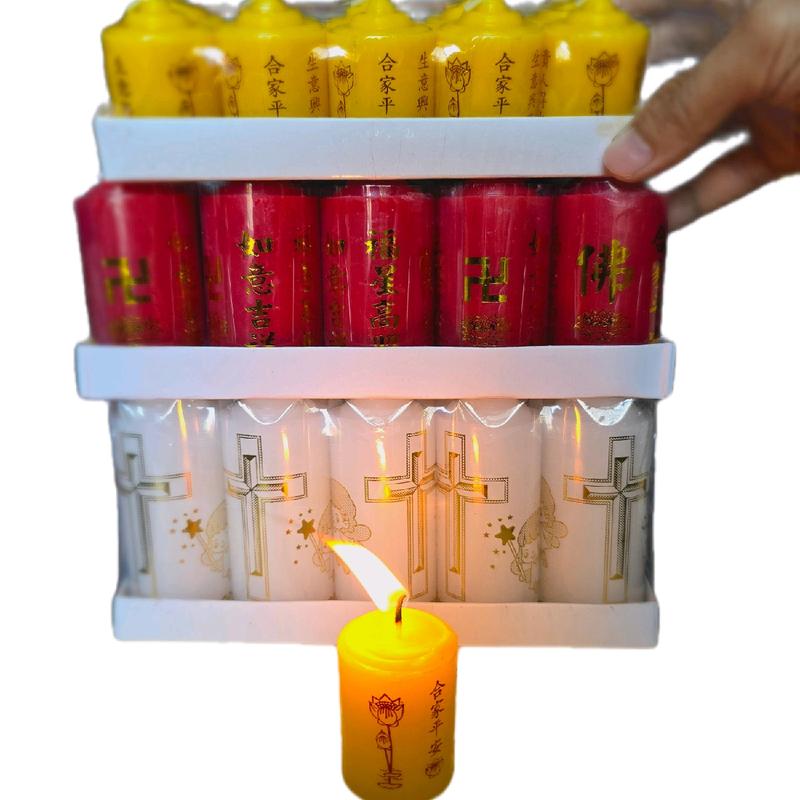 [Loại 1] 10 viên Đèn cầy gió không tắt, nến sáp sáp thơm - Decor - Nến Thơm 1