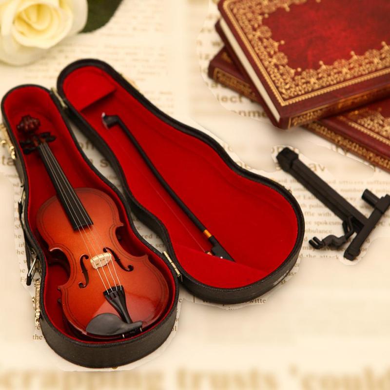 Product Introduction of Handmade Violin Model Decoration Collection Model Gifts With Stand Miniature Musical C7N1 29