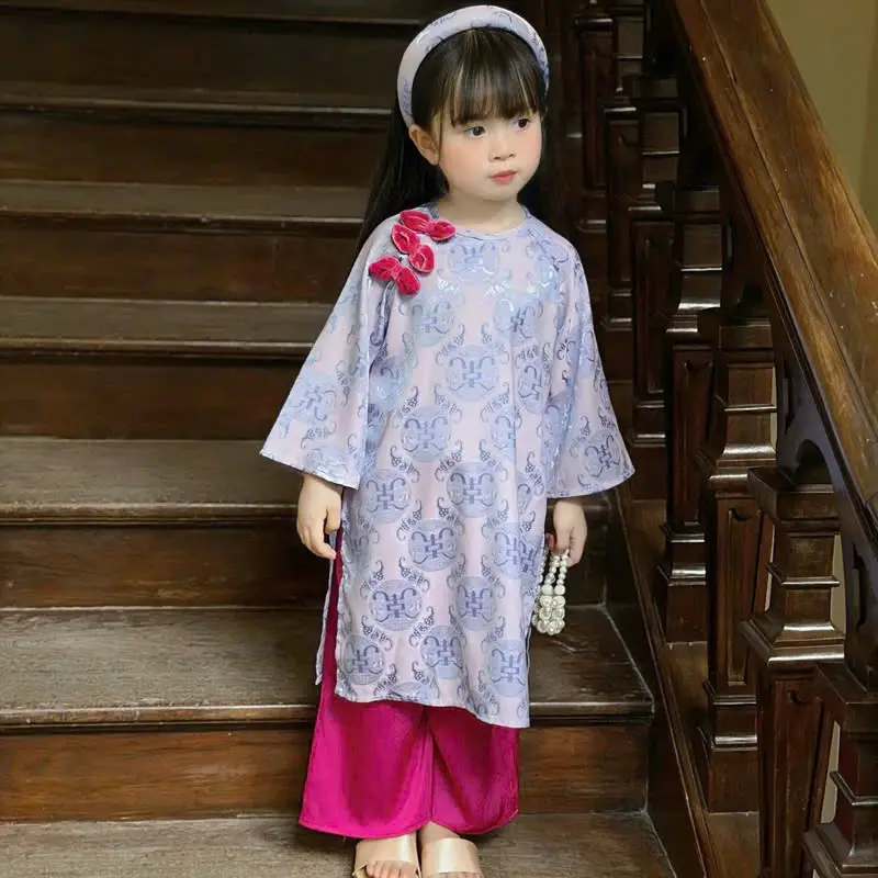 [TẾT] Set Áo Dài Cách Tân - NGUYỆT MINH CHÂU Cho Bé Gái 8-32kg (NSC KIDS2) 3