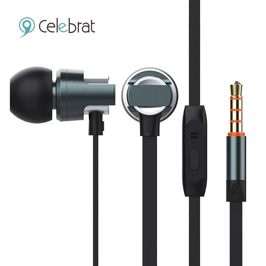 Celebrat C8 3.5mm Wired In-ear Headphone, Universal Line Control Stereo Earphone, In-ear Design Earphone for Smart Devices, Audio