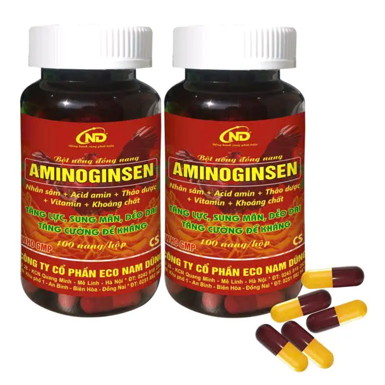 Aminoginsen tăng lực, sung mãn, dẻo dai, tăng cường đề kháng lọ 15v