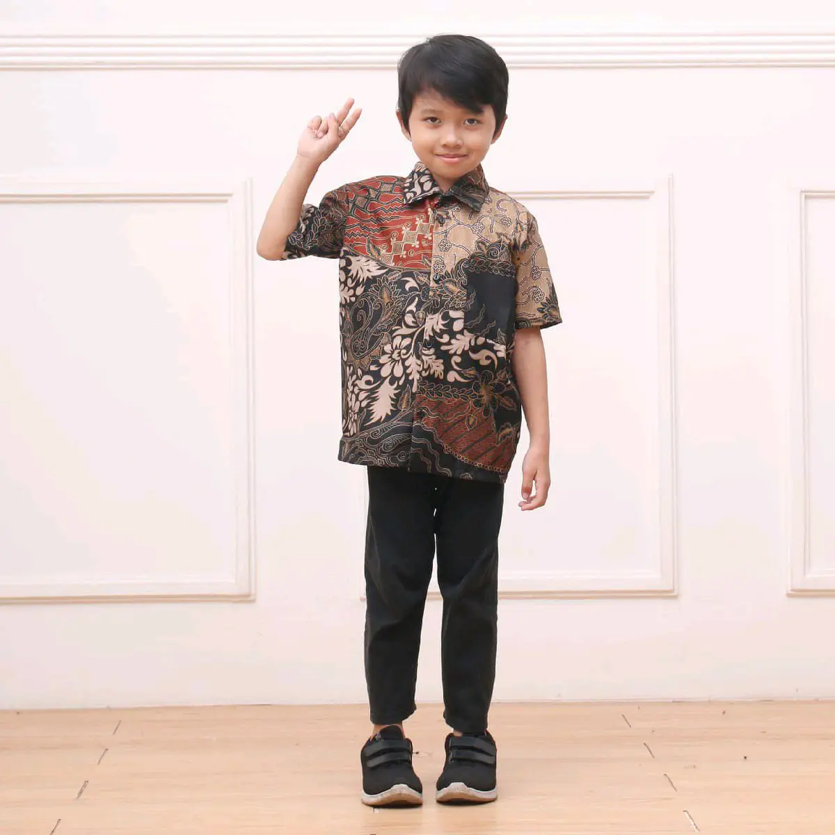 batik anak lengan pendek baju batik anak