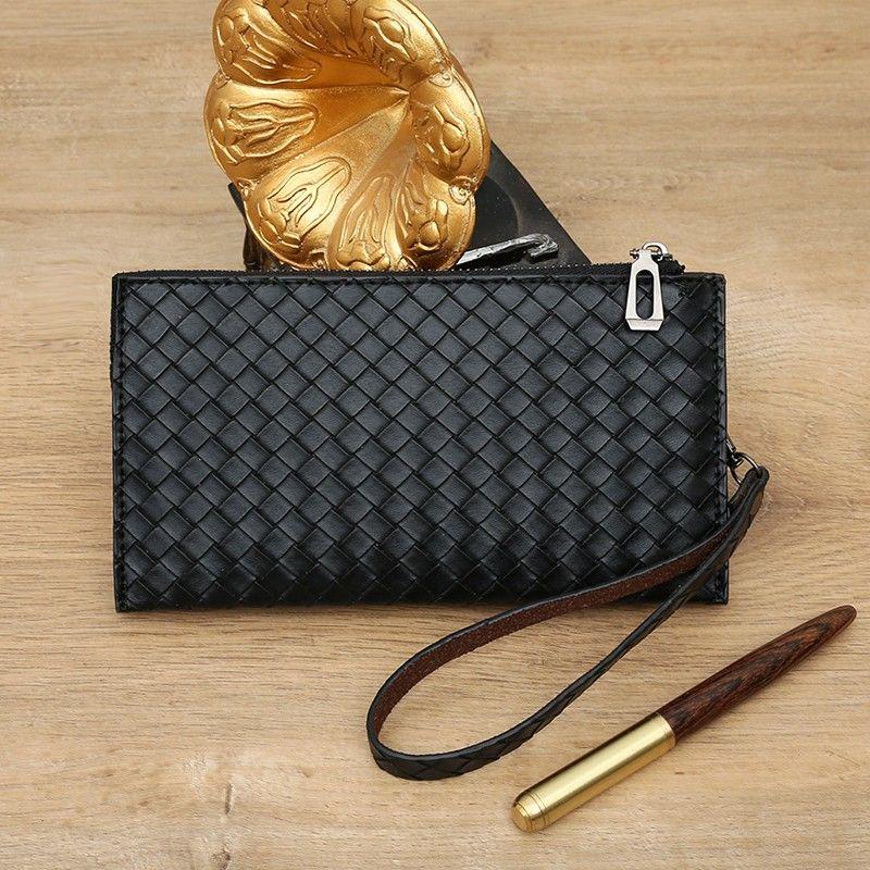 Product Introduction of 20252023 New Men's Clutch Fashion Wallet Business Leather Woven Versatile Handbag Young Men's Clutch Bag 6