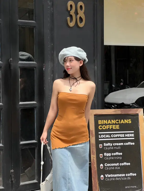 Áo Ống Vạt Chéo Xẻ Tà Cá Tính, Áo Cúp Ngực Lai Xéo - Sunday Clothing AO002 3