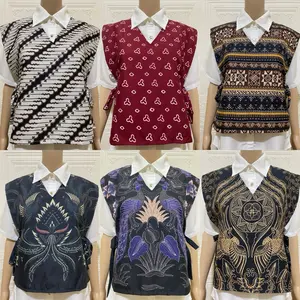 MURAH Vest Batik V / Vest Leher V Termurah Vest Kantor Viral