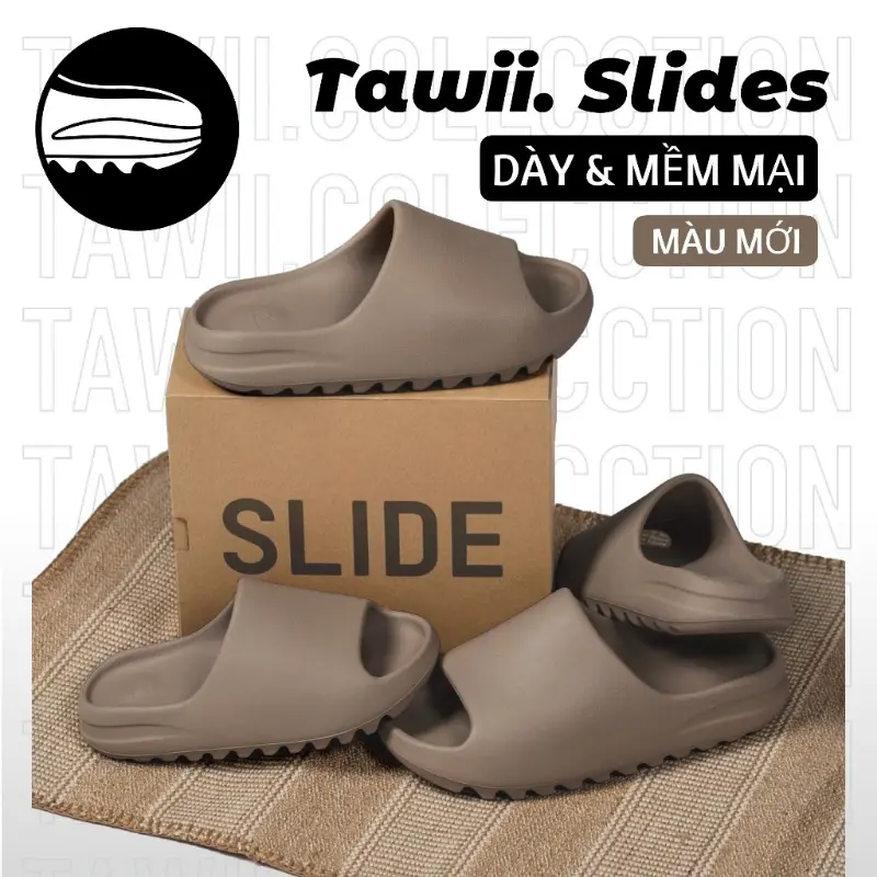 Tawii.Dép bánh mì Dép Slide Unisex Đế Siêu Dày - Thiết Kế Thời Thượng + Đàn Hồi EVA + Chống Trượt