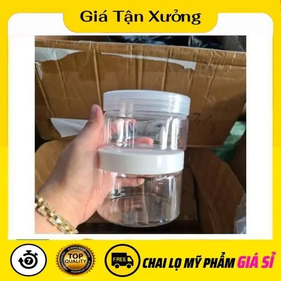 [COMBO 5SP] Hủ Hộp Nhựa Pet 50g, 100g, 200g, 250g, 500g Nhiều Màu Đựng Kem, Gia Vị, Đồ Khô, Ngũ Cốc, Chiết Mỹ Phẩm 5