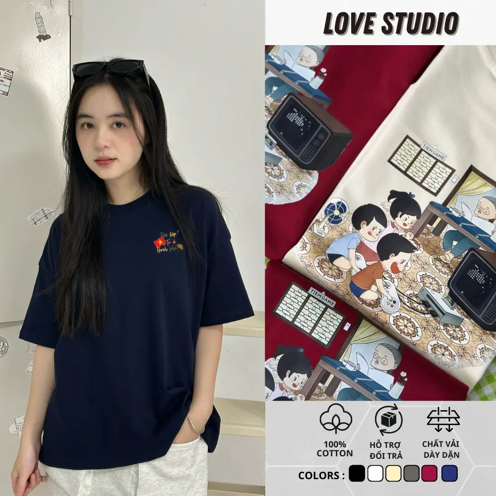 Áo thun cổ tròn form rộng in hình NHỮNG NGÀY XƯA ẤY chất Cotton mịn co dãn 2 chiều 210gsm 260gsm unisex Nam Nữ Top Women [A367]
