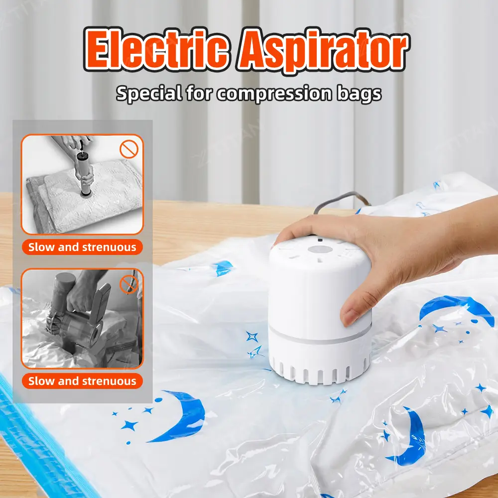 Compression bag electric pump travel vacuum bag air pump plug-in mini vacuum machine COD
