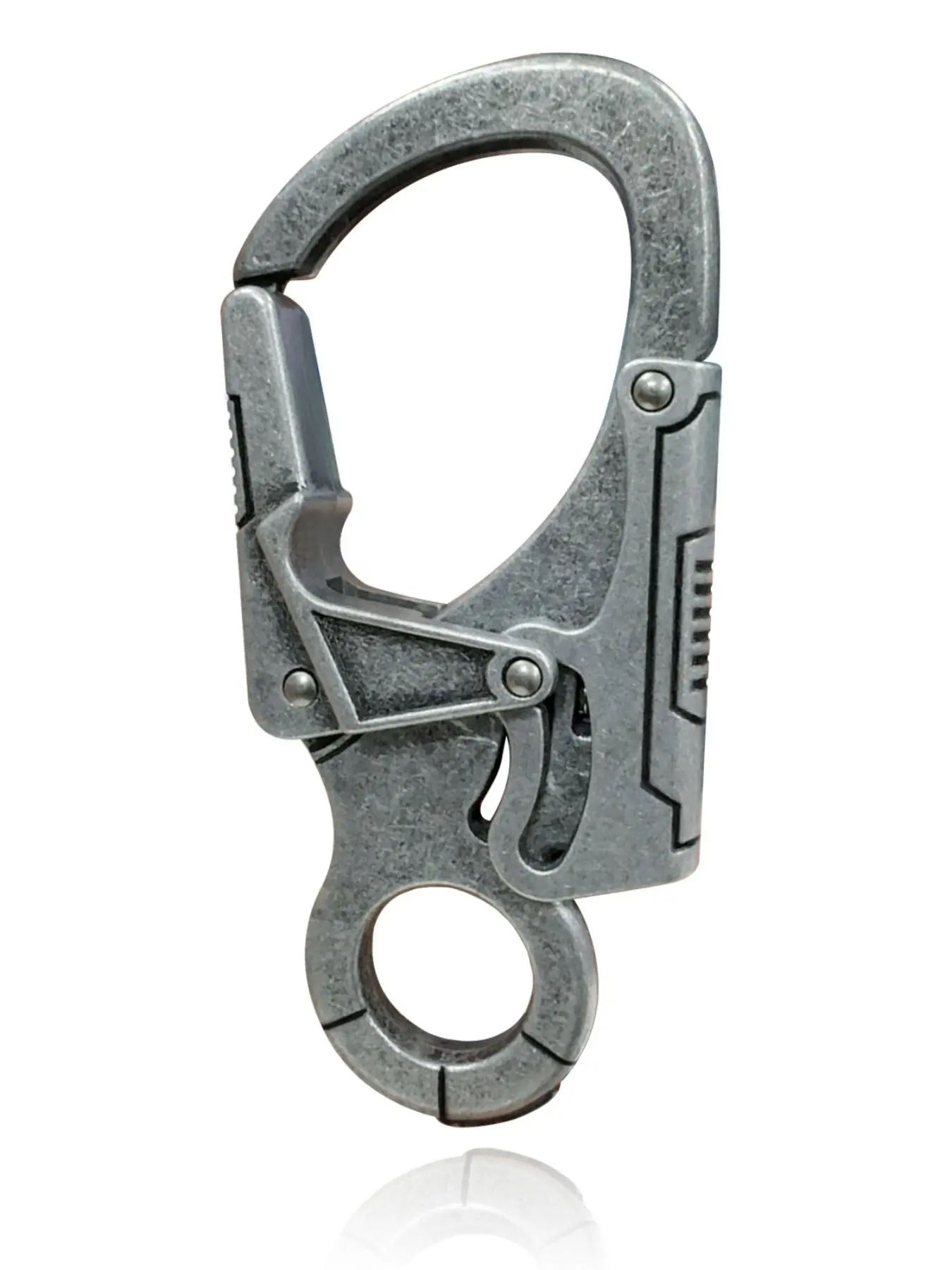 Outdoor Climbing Hook, Multifunctional Keychain Design Carabiner, High Strength Zinc Alloy Hook for Camping & Hiking & Climbing