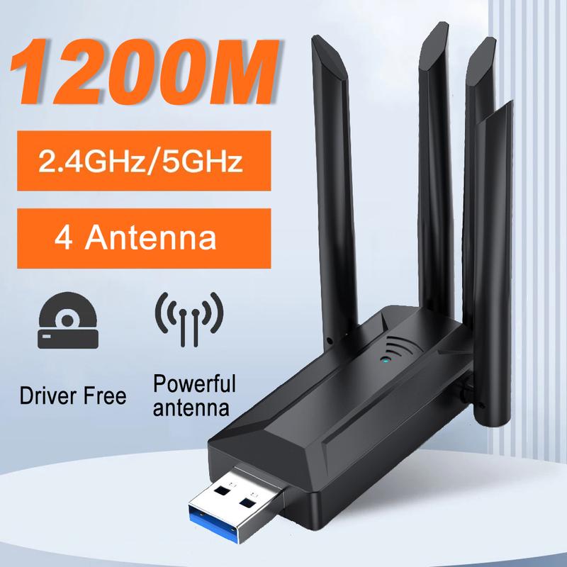 1200M High Speed Wireless Network Card 2.4G 5G Dual Band USB - TikTok ...