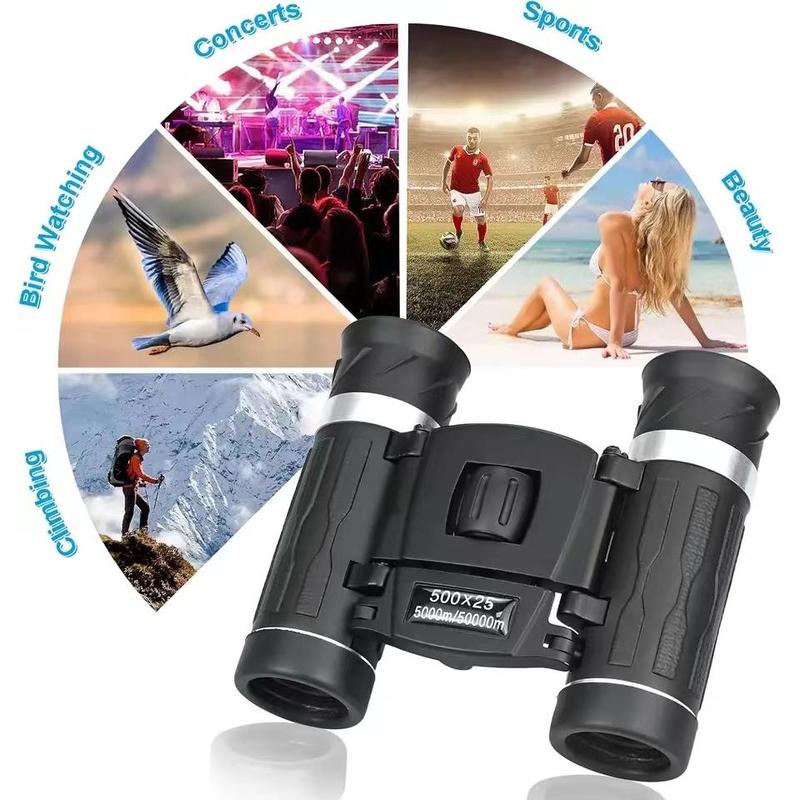 500X25 Portable Hd Zoom 5000M/50000M Binoculars Telescope Powerful Folding Long-Distance Vision Hunting Outdoor Camping Sports 0