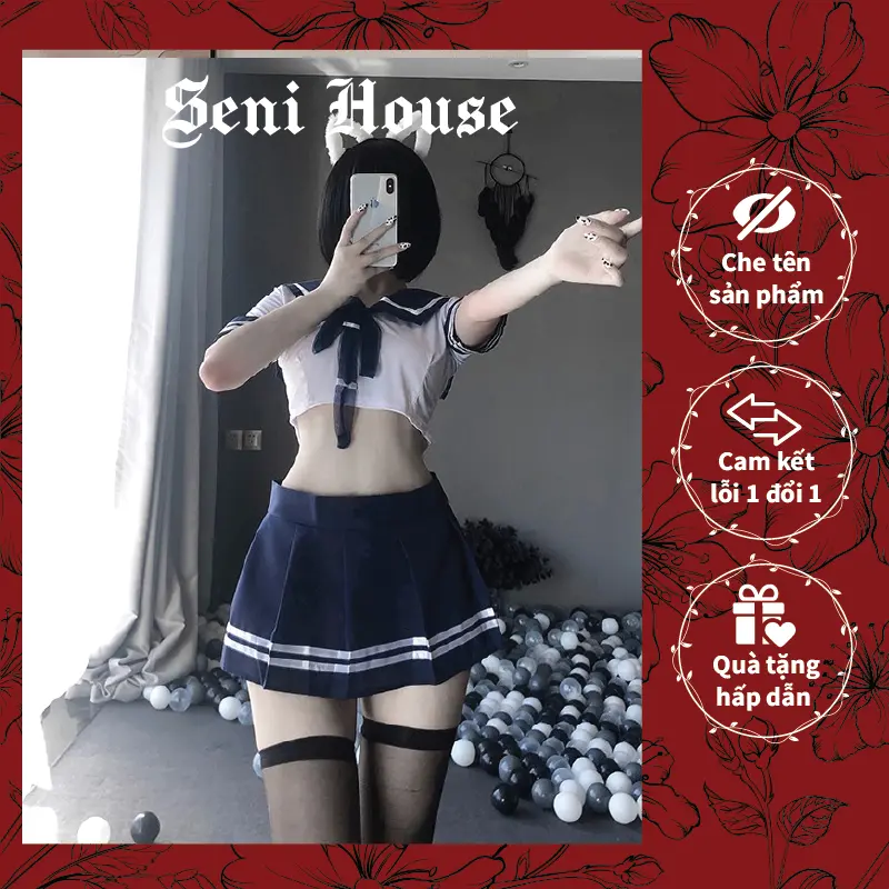 Set váy ngủ đồng phục cosplay nữ sinh 033