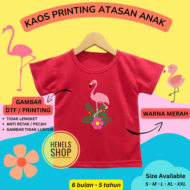 PAKET HEMAT 3 Pcs Atasan Anak Perempuan Usia 3 - 7 Tahun Bisa Cod Kaos Anak Perempuan Sablon Digital 3