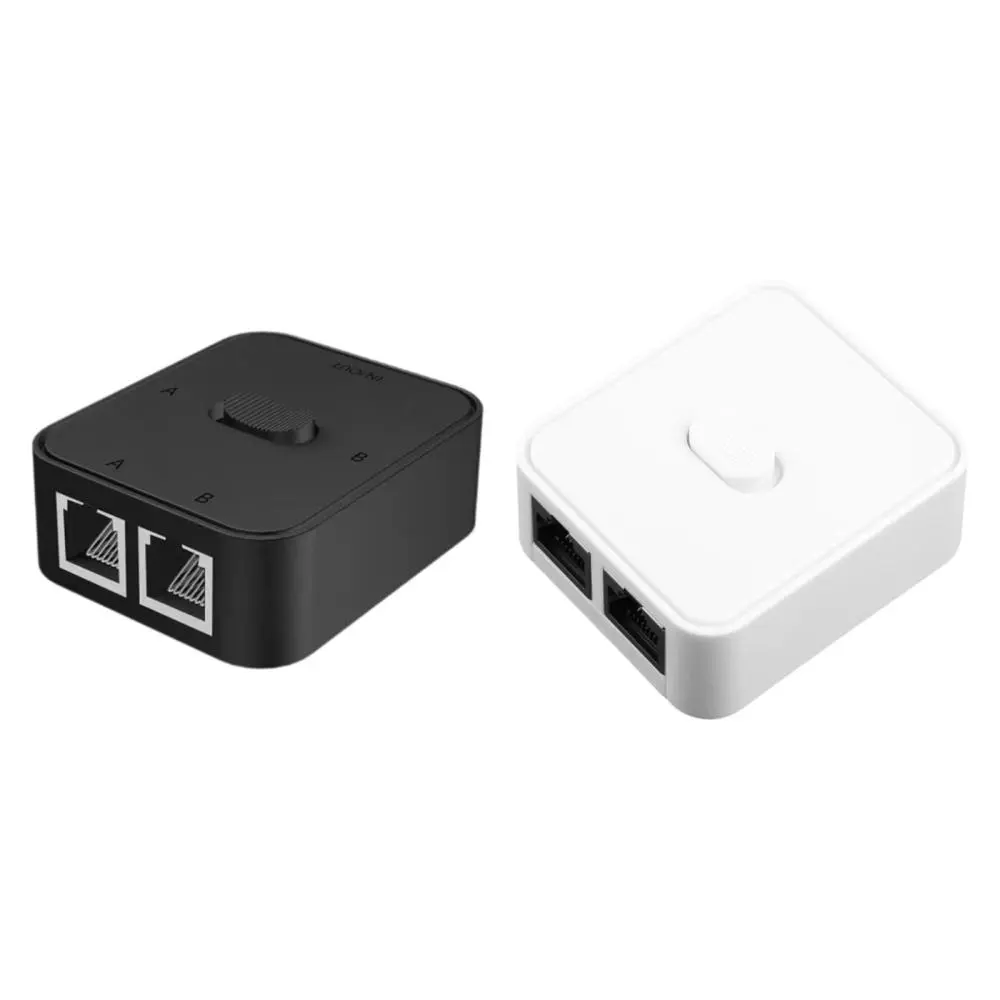 Mini Gigabit Network Switcher Multipurpose Plug and Play Key-press Switch Easy to Install Double Port Network Hub for Desktop