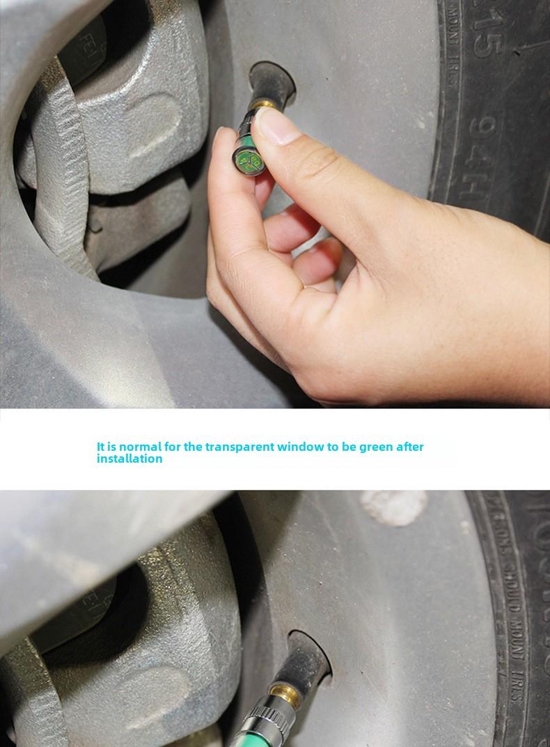 Product Introduction of Car Accessories Tyre Pressure Monitoring External Valve Cover Stainless Steel Tyre Pressure Warning Cover Wireless Warning Device For Wheel Control 20