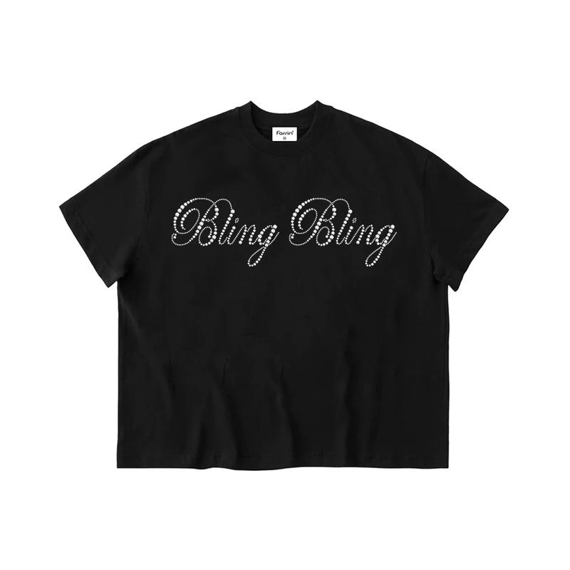  Bling - ÁO THUN BOXY ĐÍNH ĐÁ FARRIN - 280gsm 