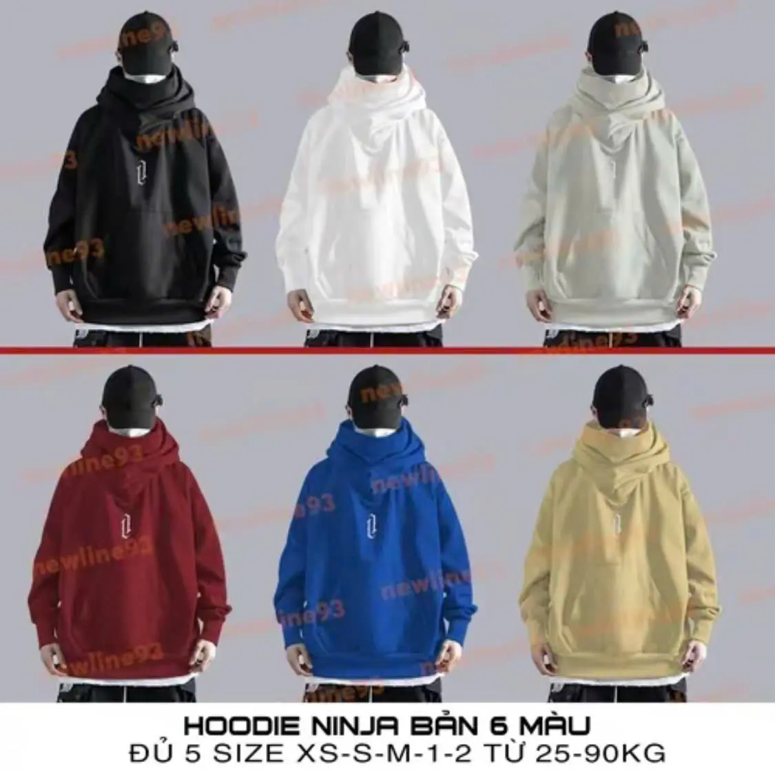 Áo hoodie Ninja cổ cao phong cách đường phố cao cấp
