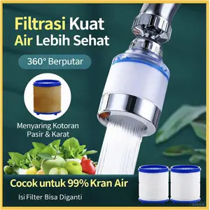 Filter Air Keran 360° Putar – Air Lebih Bersih & Sehat