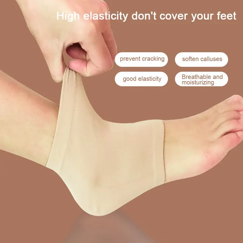 Tất Bảo Vệ Gót Chân, 1 Đôi, Co Giãn, Thoáng Khí, Chống Trượt, Chống Mài Mòn, Ngăn Ngừa Đeo Gót Chân, Chống Nứt Nẻ, Tay Áo Chăm Sóc Đế Chân, Unisex 2