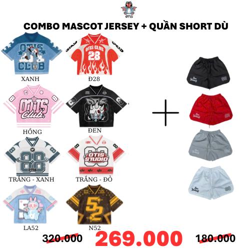 COMBO áo thun Mascot jersey và Quần short dù Otis local brand Otis Club - chất liệu thun mè cotton cổ tim cho nam và nữ Nam Menswear Nam Menswear Jacket Polo