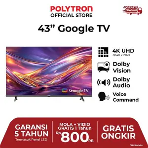 promospesial POLYTRON 4K UHD Smart Google TV 43 Inch PLD 43UG5059