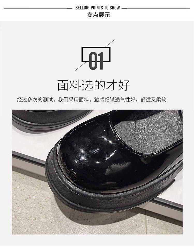 Product Introduction of Lace-Up Mary Jane Chunky Square-Toe Shoes, Comfortable Soft Sole with Anti-Slip Design, Bow Accent, Retro Fashion Footwear That Can Be Paired with Skirts 14