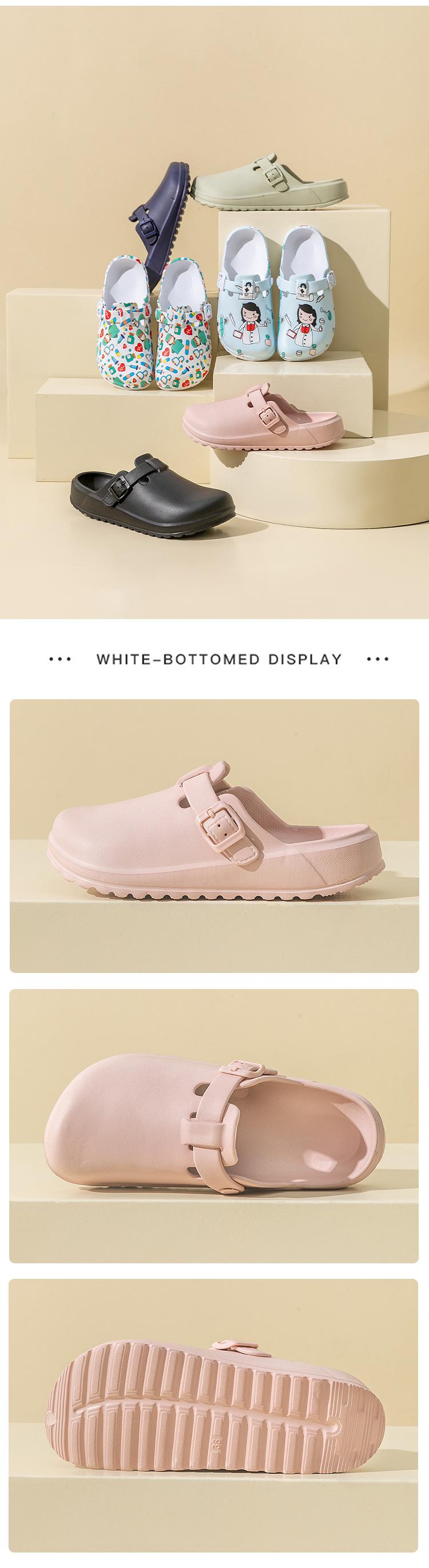 Product Introduction of Operating Shoes Medical Men's and Women's Breathable Closed Toe Slippers Doctor Nurse Laboratory Special Protective Hole Shoes Non-Slip Sandals 10