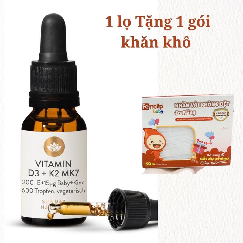 VITAMIN D3k2  mk7 Đức hỗ trợ cứng cáp xương cho bé