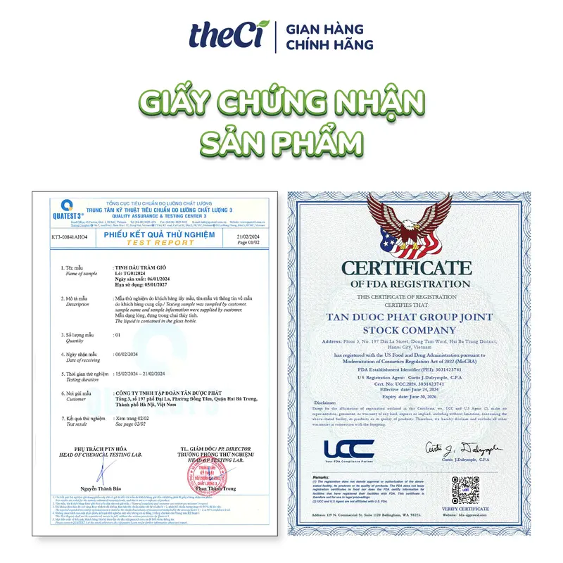 Tinh Dầu Tràm Gió theCi Cajeput Essential Oil Giữ Ấm Tránh Gió, Thanh Lọc Không Gian 50ml 6
