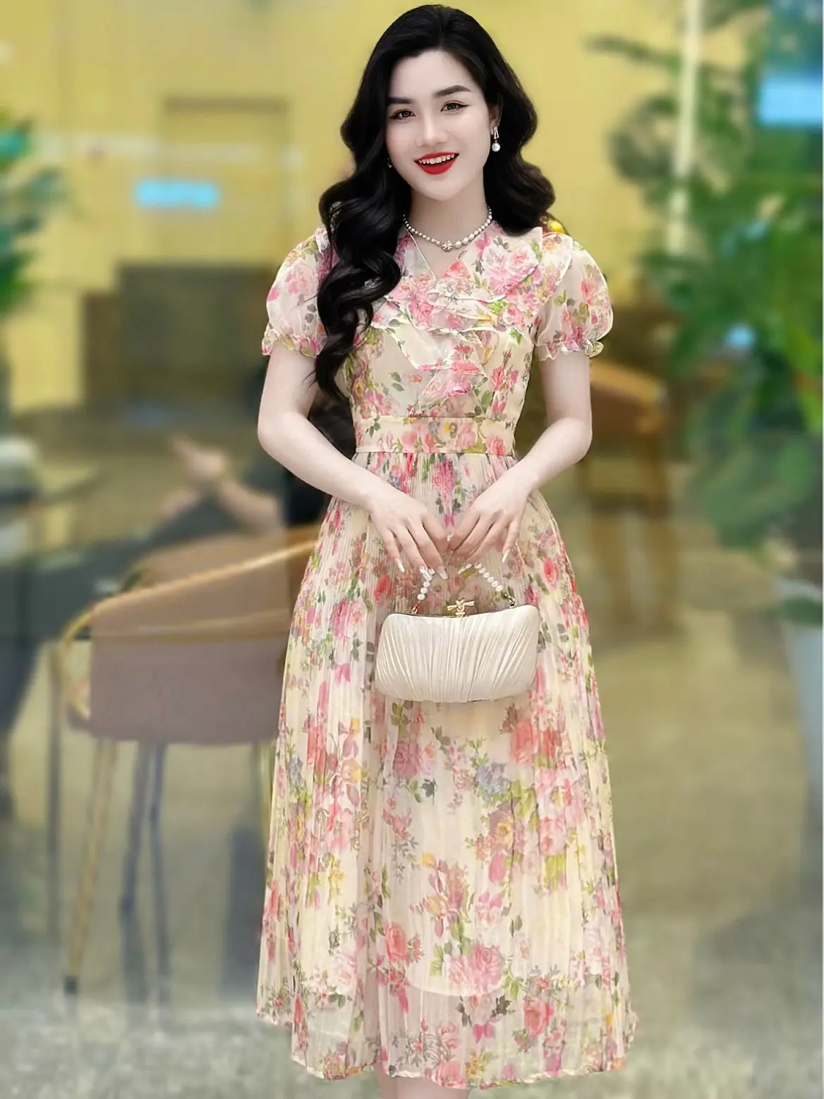 [MIỄN SHIP] MDU2905 Váy chất Tơ Hàn 2 Lớp - Kiểu Dáng Nhẹ Nhàng Tinh Tế Dành Cho Nữ Women Dress