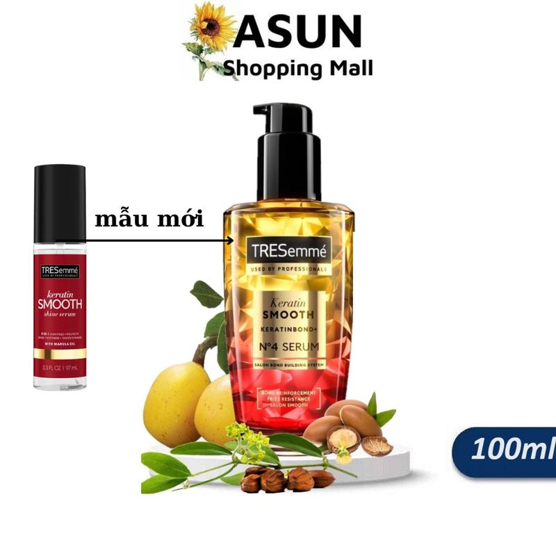 Tinh Chất Dưỡng Tóc Vào Nếp Bóng Mượt TRESemme Professional Keratin Smooth Serum 100ml Nữ Chăm Sóc Tóc kérastase mọc xịt tóc Women Tinh Dầu xịt giữ nếp tóc dầu giữ