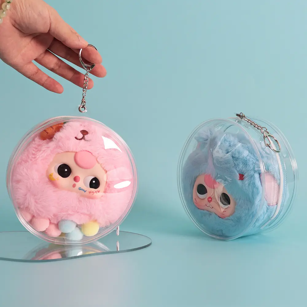 Túi Tròn Lớn, 14cm, Trong Suốt, Không Thấm Nước, Làm Bằng Bông, Thích Hợp Để Bảo Quản Búp Bê, Ngoài Ra, Có Thể Bảo Vệ Mặt Dây Chuyền Chống Trầy Xước, Dày Dặn