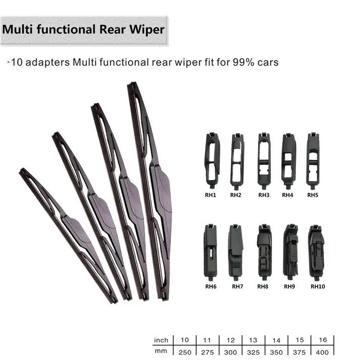 Gạt mưa sau xe, cần gạt mưa sau xe cho xe hơi ô tô Hyundai Creta, Getz, i10, i20, I30, Kona, Santafe, Solaris, Starex, Tucson... Phụ Tùng 5