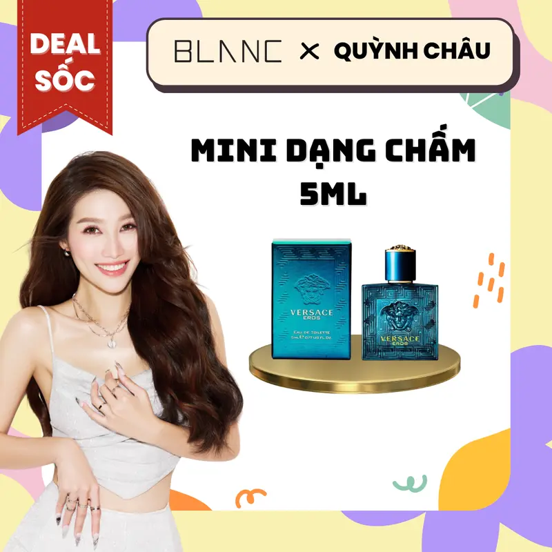 Nước Hoa Mini Versace Eros EDT 5ml Perfume Dạng Chấm Cosmetic Xịt Thơm 0
