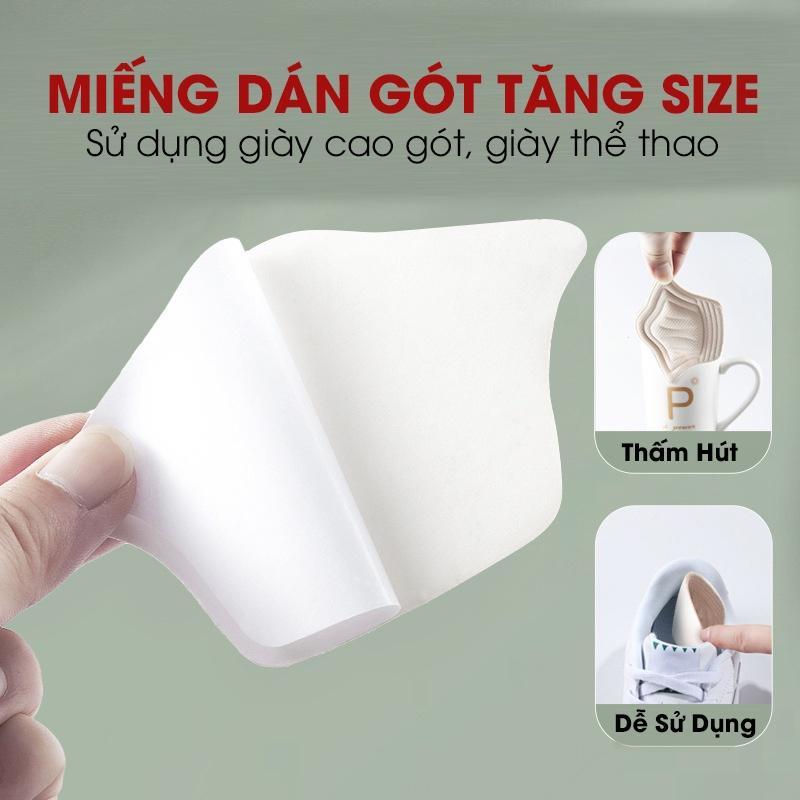(Bộ 2) Miếng Dán Lót Gót Giày Nữ Chống Nhấc Gót, Tăng Size Giảm Đau Chân Cho Giày Cao Gót Nữ, Giầy Bệt, Giày Da Nam 4