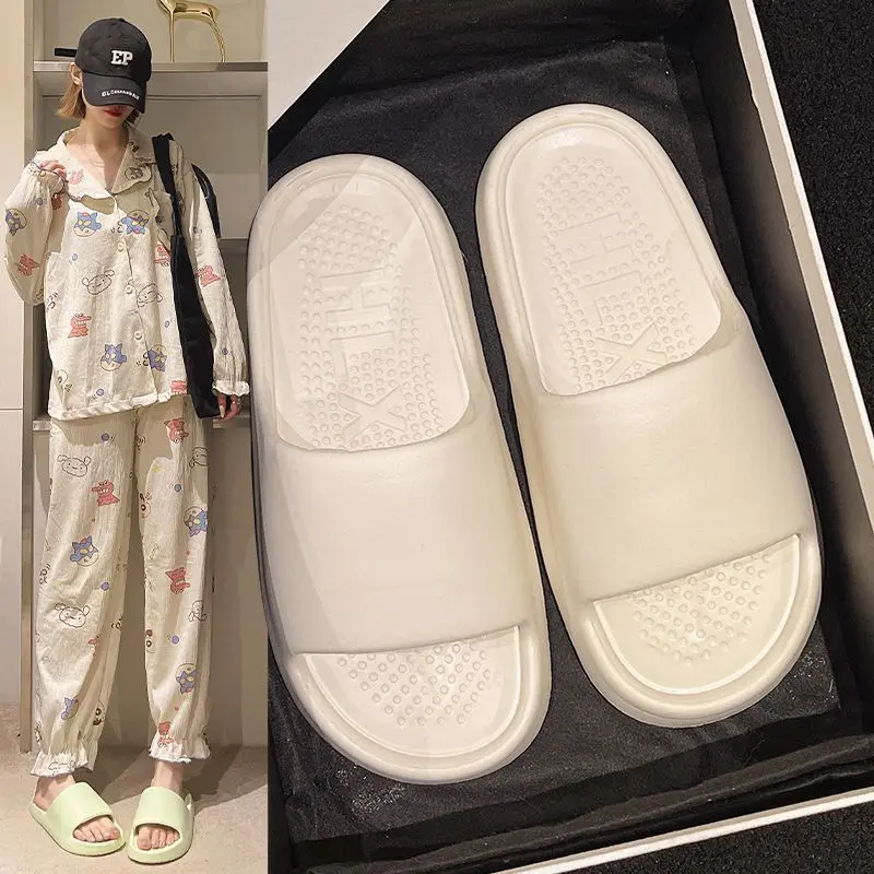 Comfortable slippers for women summer 2025 new indoor home bathroom shower anti slip EVA sandals for women outdoor wear