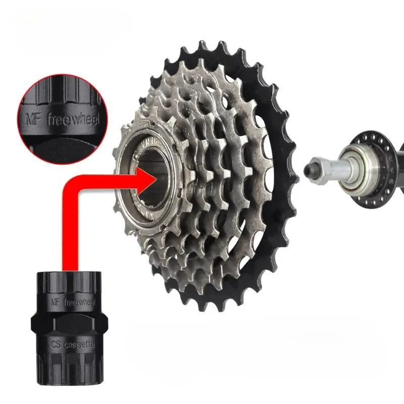 Bike Freewheel Remover, Bicycle Freewheel Cassette Remover Tool, Bike Repair Tool, Cycling Tool for Home & Bike Shop Use
